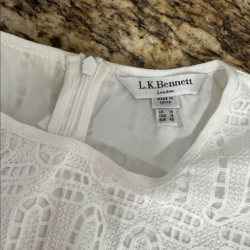 LK Bennett Ivory Lace Top - Picture 4 of 8